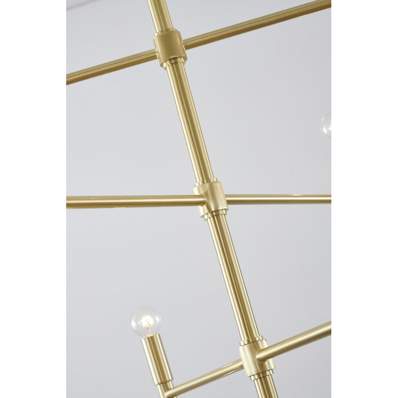 Three Tier Chandelier in a Satin Gold Finish by Bethel - view 2