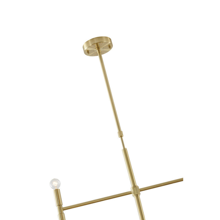 Three Tier Chandelier in a Satin Gold Finish by Bethel - view 6