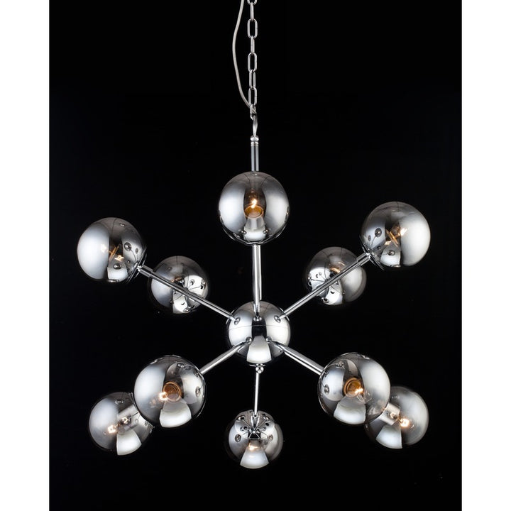 Frame Light Fixture with Glass Globe Balls in Chrome by Bethel