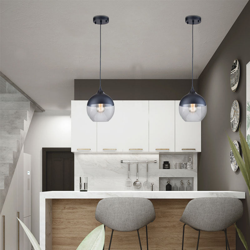 Single Pendant Light with Clear Glass Shade by Bethel - view 4