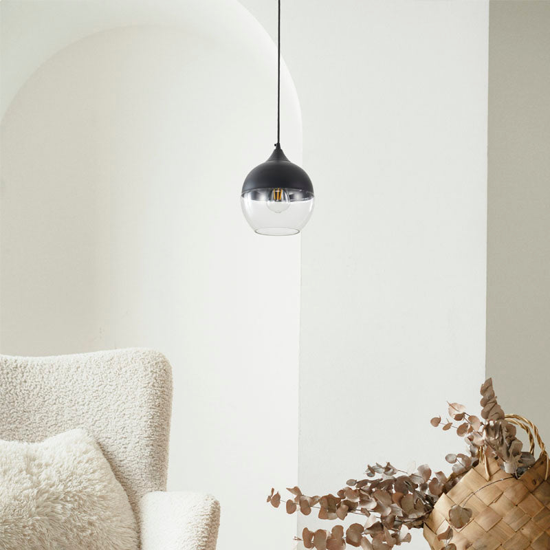 Single Pendant Light with Clear Glass Shade by Bethel - view 6