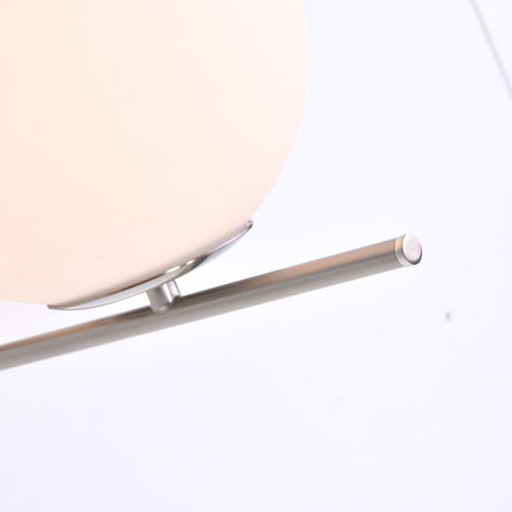 Satin Nickel Frame Wall Sconce with Milk White Glass Shade by Bethel - view 3