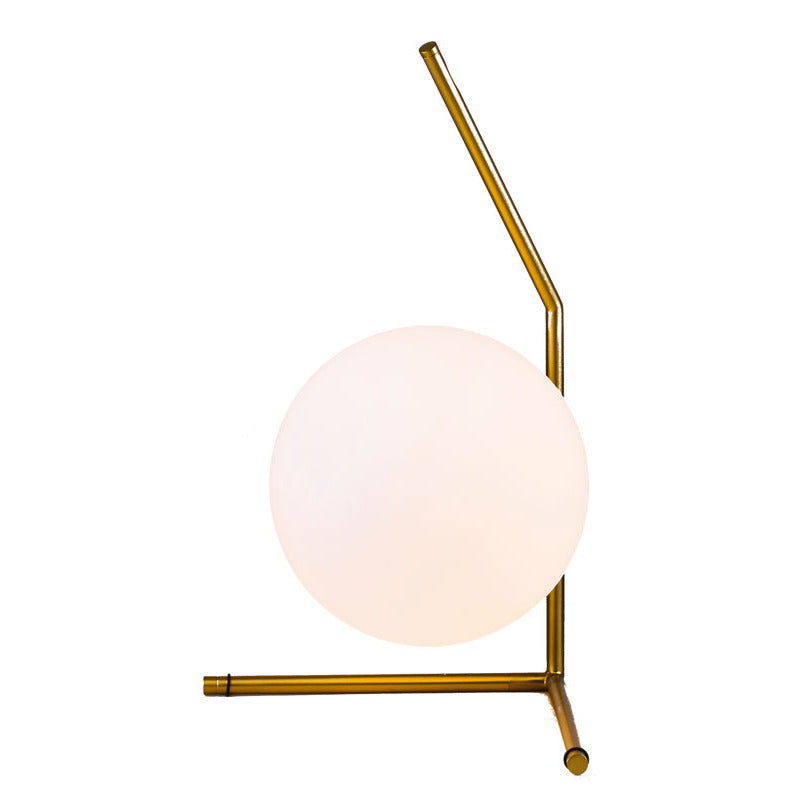 Glass Table Lamp (DU74) in Brass by Bethel