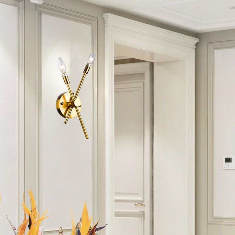 Two Pipe Arm Wall Sconce in a Finish by Bethel - view 2