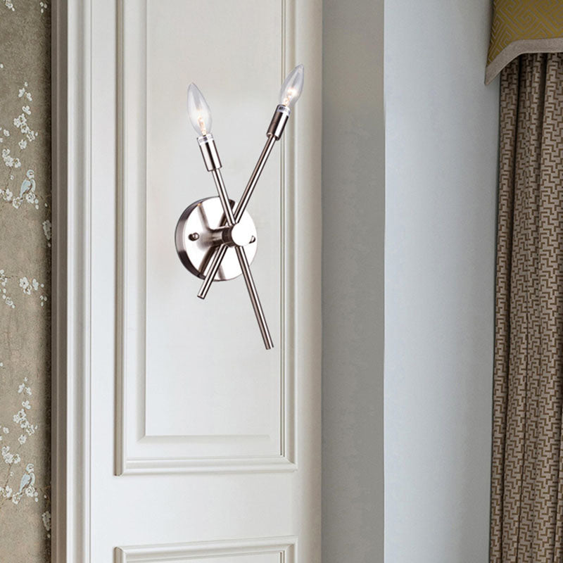 Two Pipe Arm Wall Sconce in a Finish by Bethel - view 7