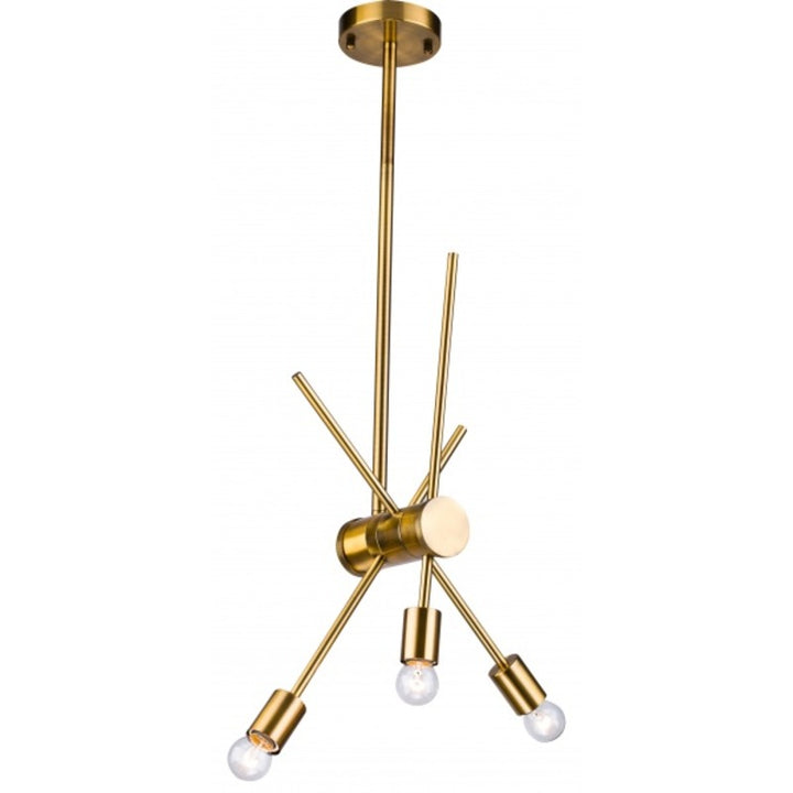 Frame Ceiling Fixture with Adjustable Three Arm in Gold by Bethel