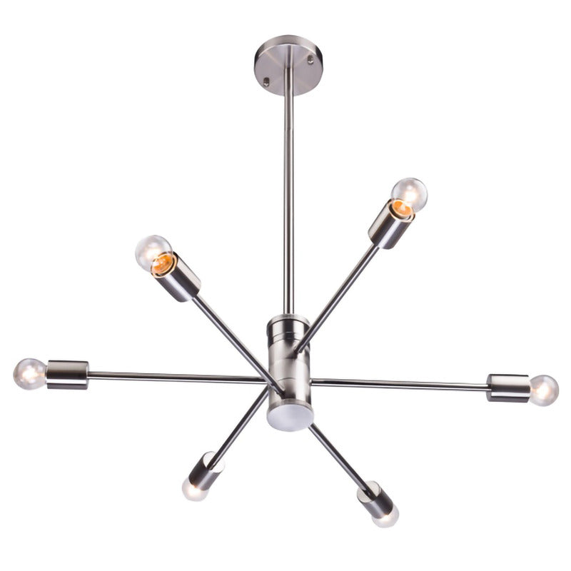Frame Adjustable Arm Chandelier Arms in Satin Nickel by Bethel