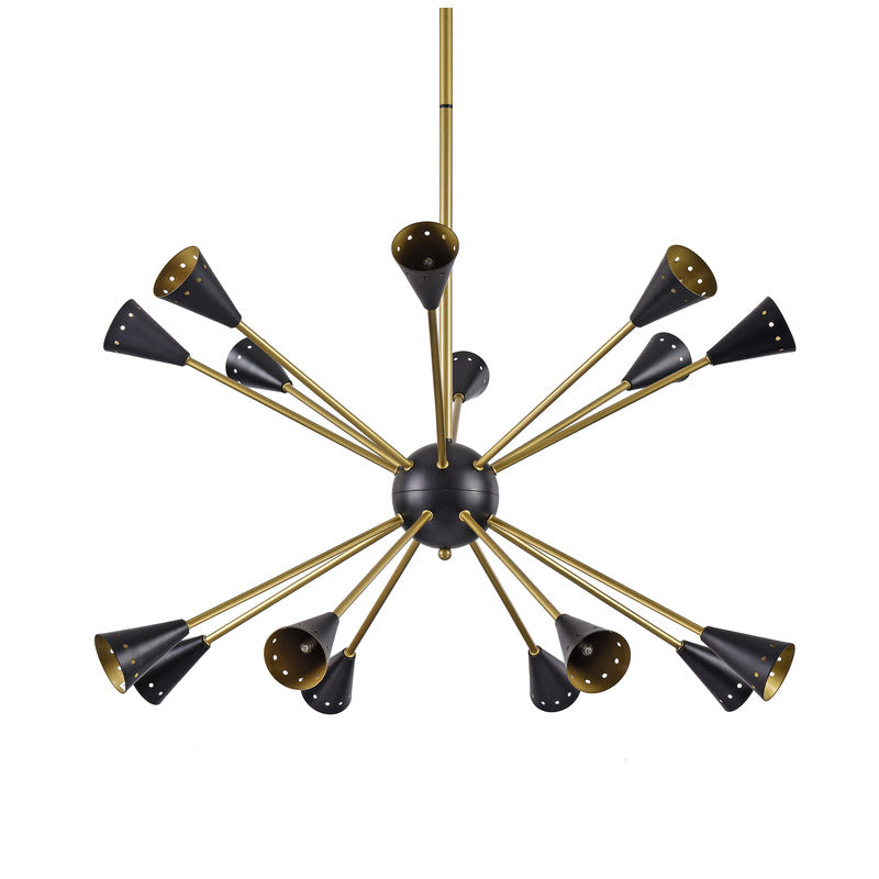 Matte Black Chandelier by Bethel - view 2