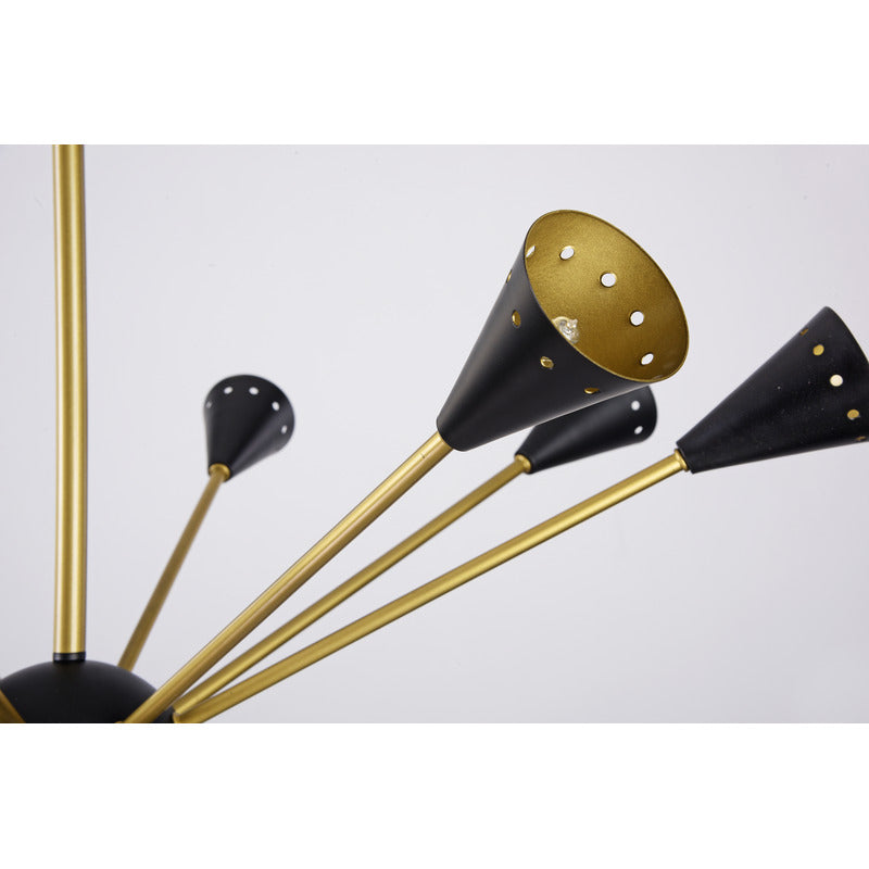 Matte Black Chandelier by Bethel - view 3