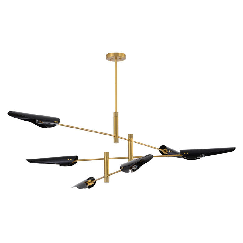 Arm Frame Chandelier with Shades by Bethel - view 2