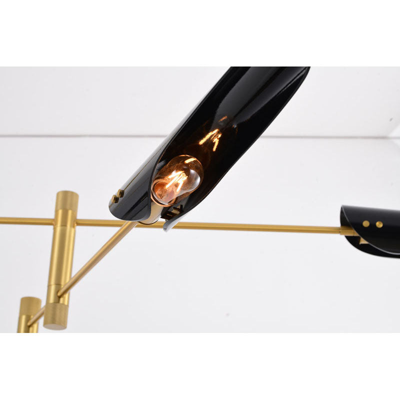 Arm Frame Chandelier with Shades by Bethel - view 3