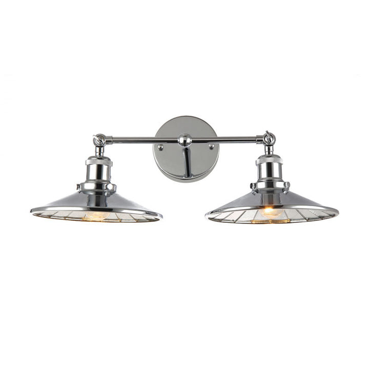 Metal Frame Wall Light with Mirror Interior &amp; Hardware