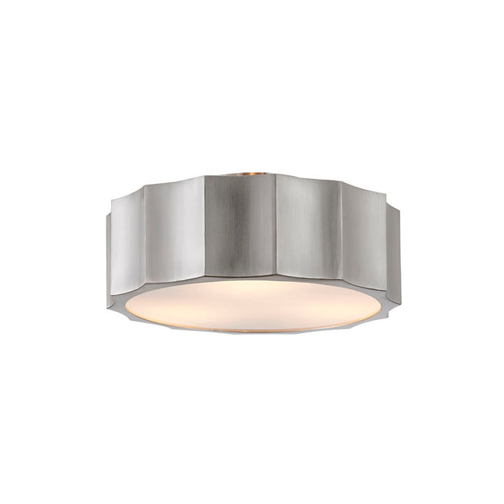 Iron Wave Flushmount Light with Acrylic Bottom Cover in Nickel by Bethel