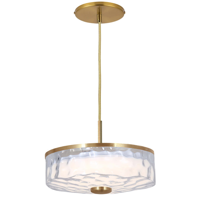 Dulce 20W Pendant in Aged Brass by Dainolite