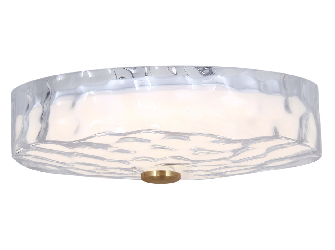 Dulce 30W Flush Mount in Aged Brass by Dainolite