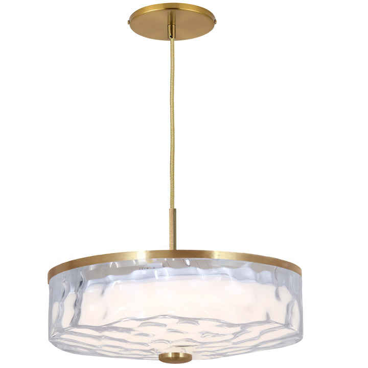 Dulce 30W Pendant in Aged Brass by Dainolite
