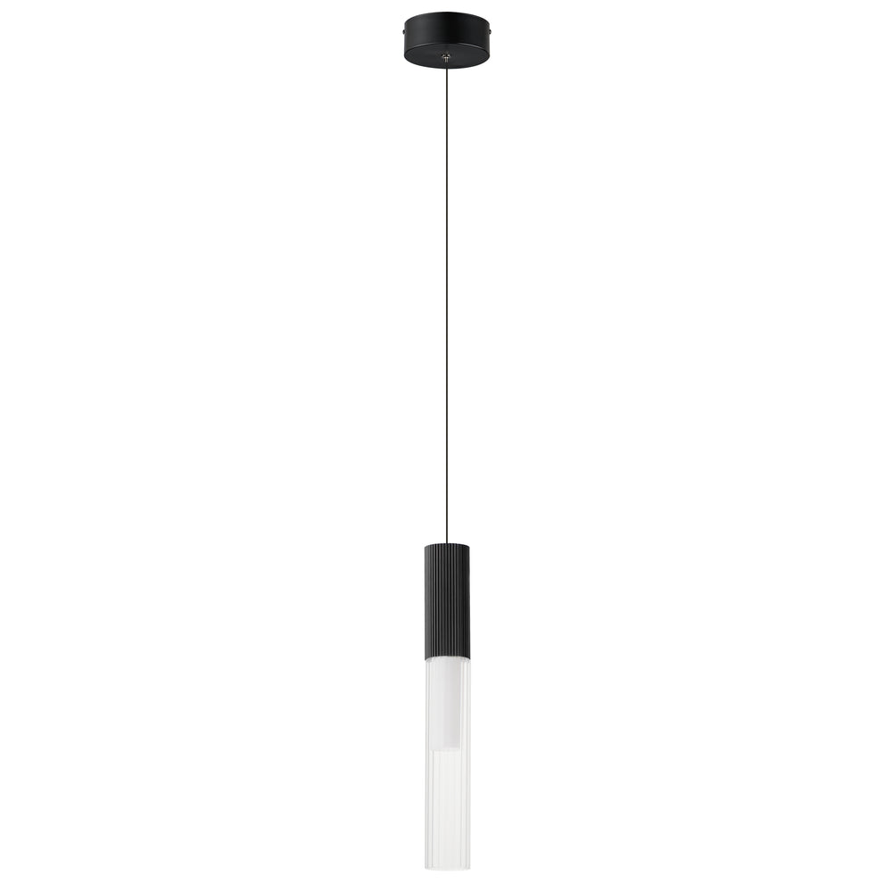 Reeds - 1 Light LED Pendant in Black by ET2 Lighting