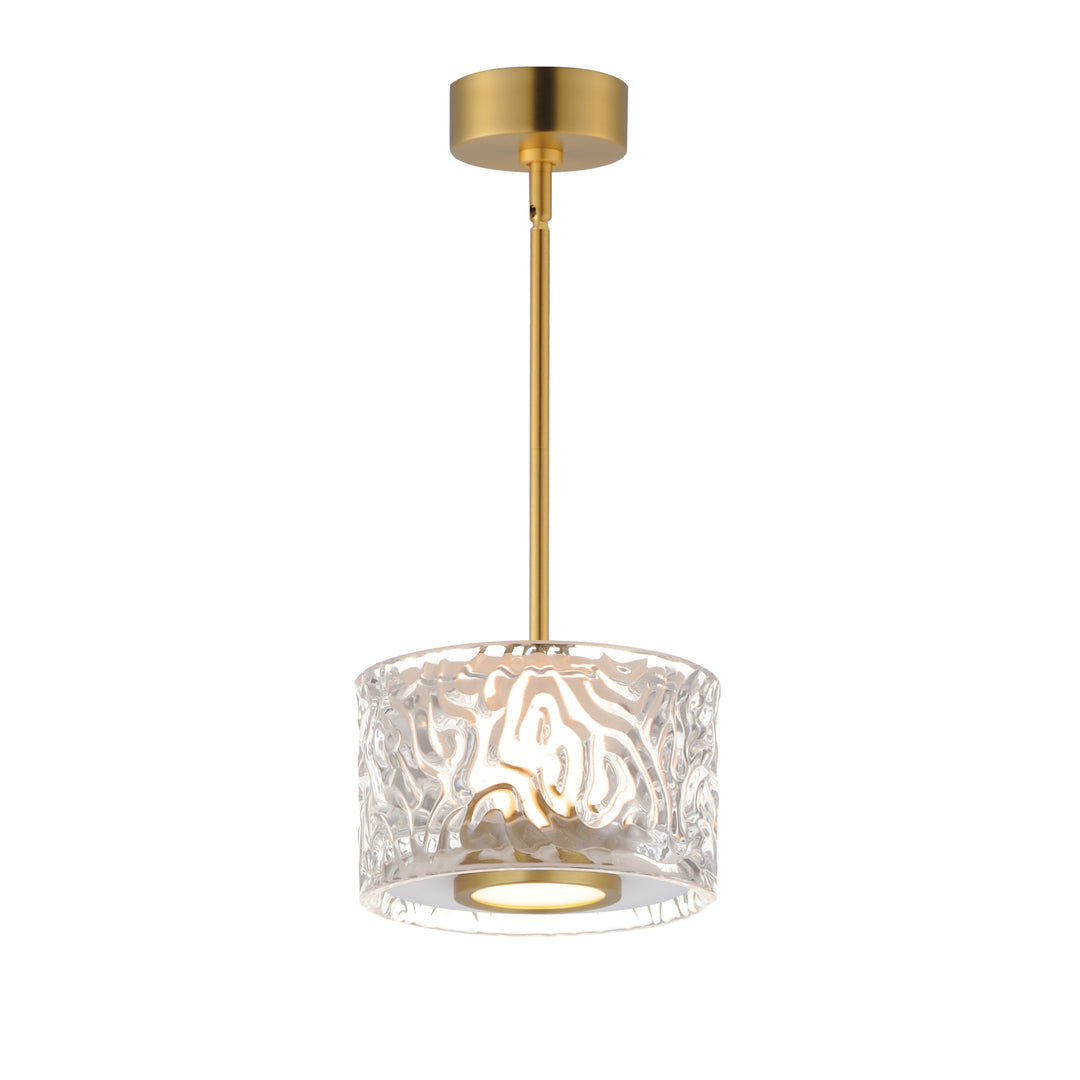 Elysian - LED Pendant in Natural Aged Brass by ET2 Lighting