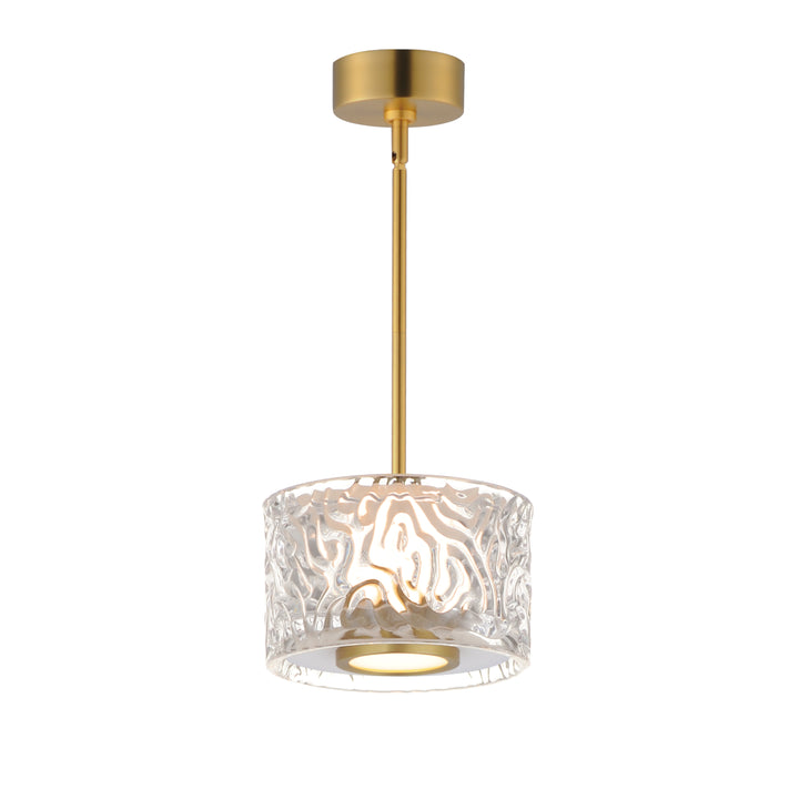 Elysian - LED Pendant in Natural Aged Brass by ET2 Lighting