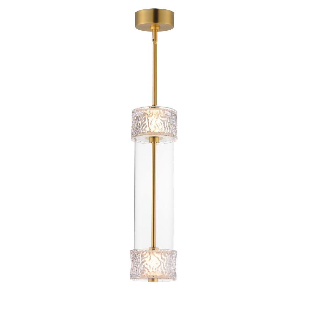 Elysian - LED Pendant in Natural Aged Brass by ET2 Lighting