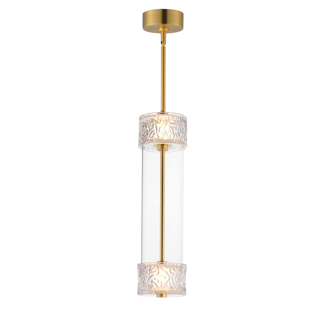 Elysian - LED Pendant in Natural Aged Brass by ET2 Lighting