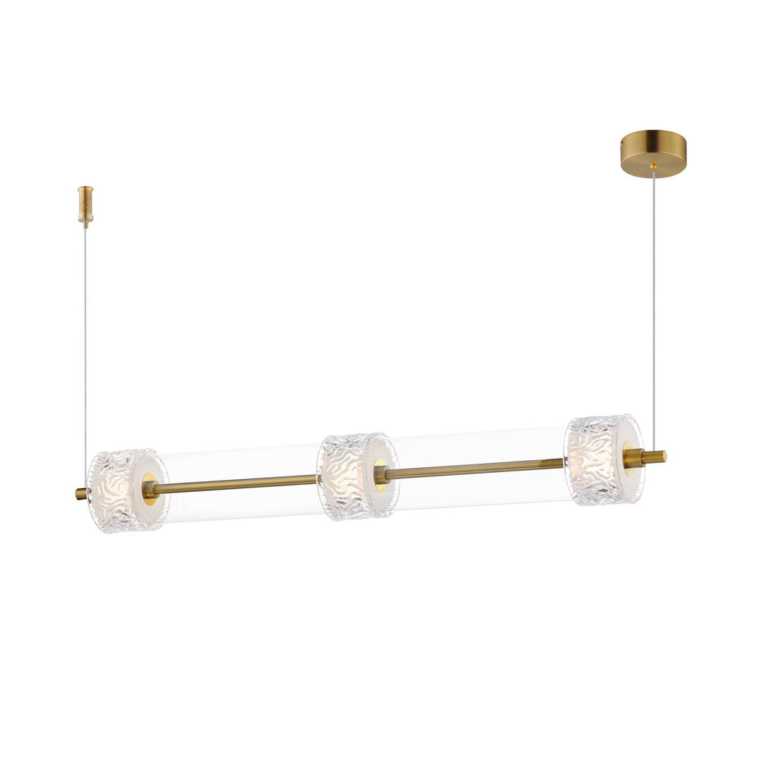 Elysian - LED Pendant in Natural Aged Brass by ET2 Lighting