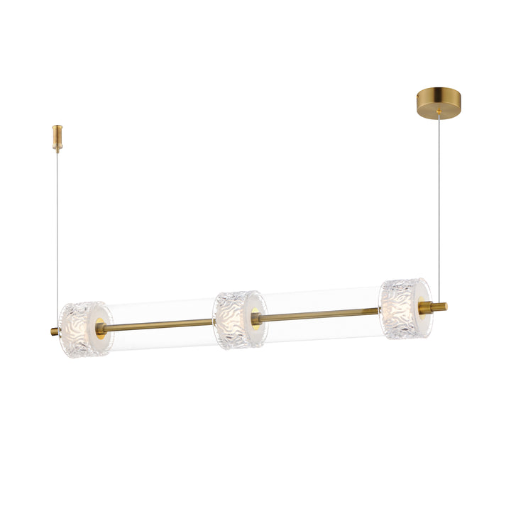 Elysian - LED Pendant in Natural Aged Brass by ET2 Lighting