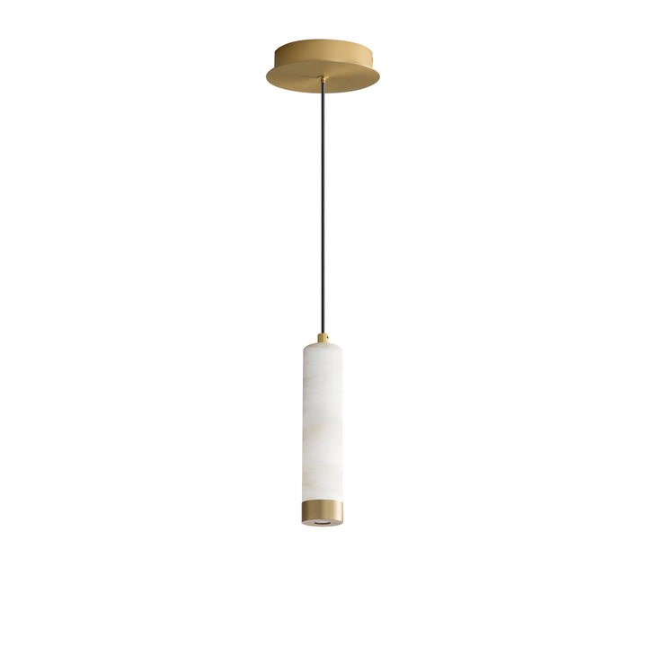Aragon - LED Pendant in White Alabaster / Gold by ET2 Lighting