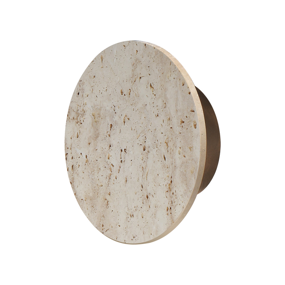 Discus - LED Outdoor Wall Sconce in White Travertine / Antique Bronze by ET2 Lighting