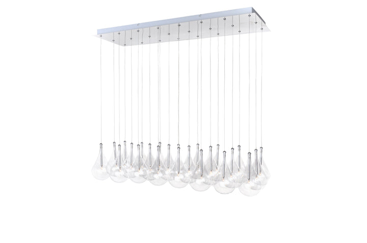 Larmes - Multiple Light Linear Pendant, 37.5" x 14", by ET2 Lighting