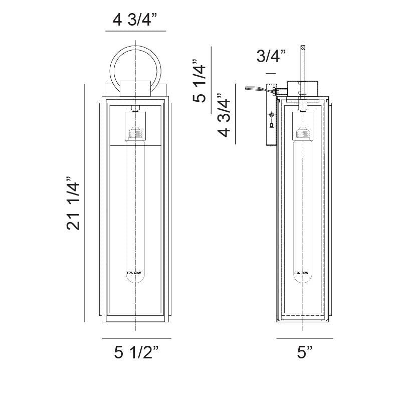 Crosby - 1 Light Outdoor Wall Light