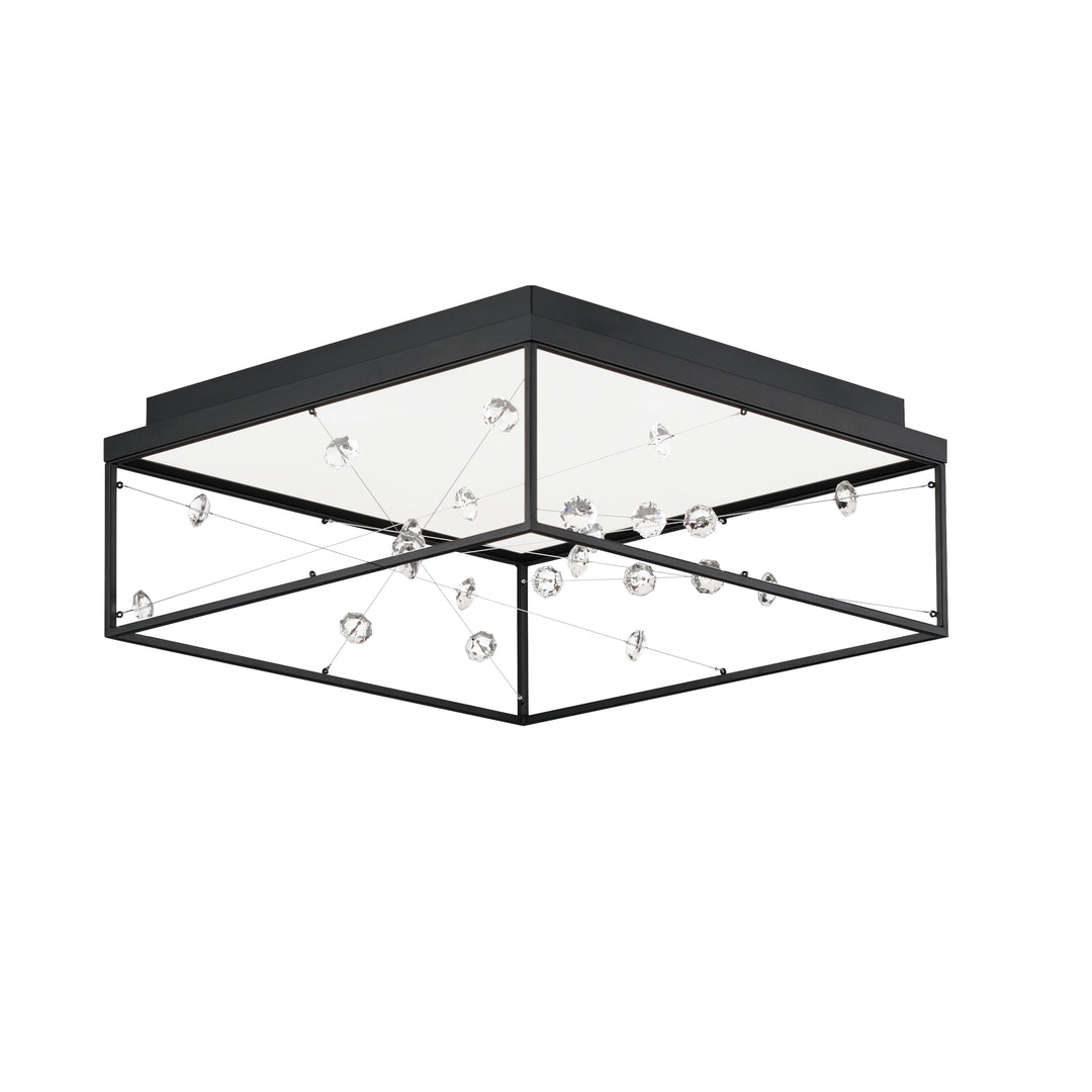 Entanglement - 1-Light LED Flush Mount in Black by ET2 Lighting