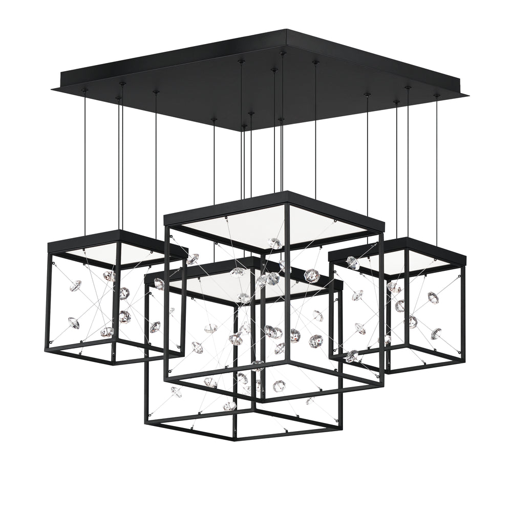 Entanglement - LED Pendant in Black by ET2 Lighting