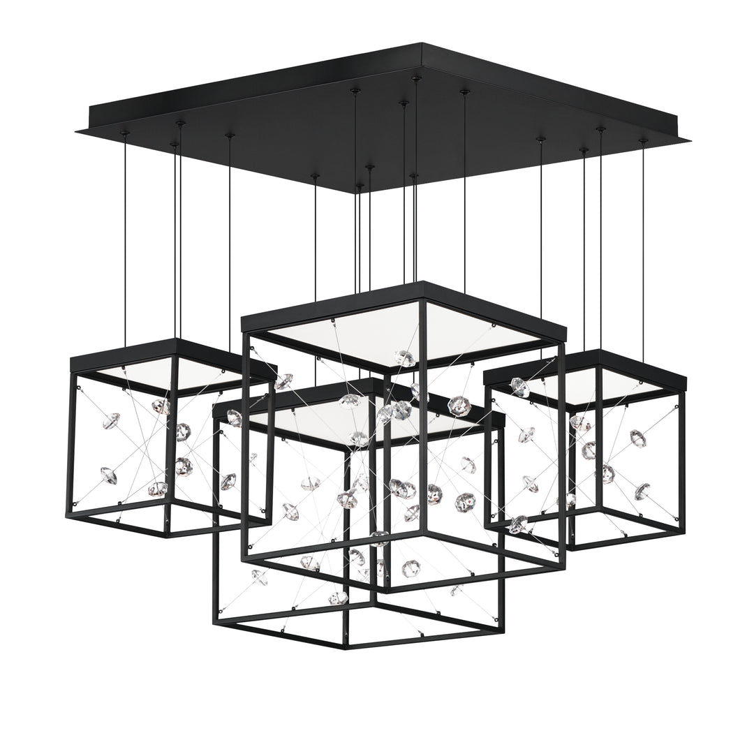 Entanglement - LED Pendant in Black by ET2 Lighting