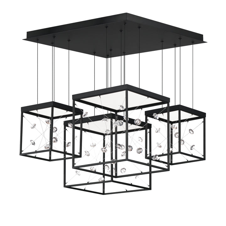 Entanglement - LED Pendant in Black by ET2 Lighting
