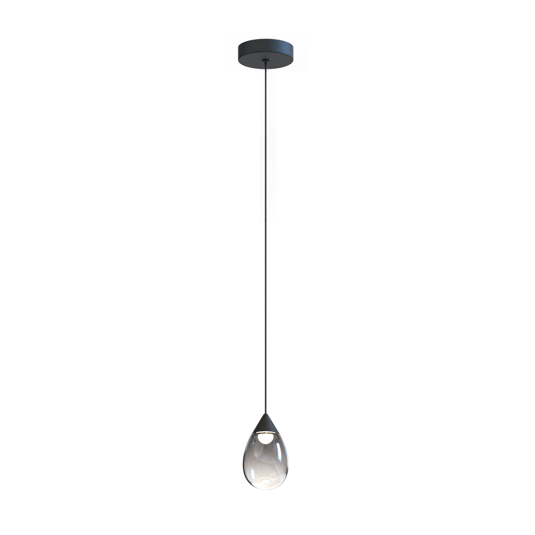 Dewdrop - LED Mini Pendant in Black / Smoke by ET2 Lighting