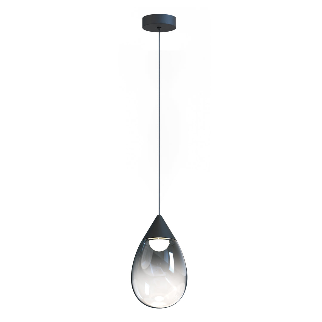 Dewdrop - Large LED Pendant in Black / Smoke by ET2 Lighting
