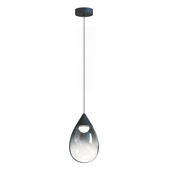 Dewdrop - Large LED Pendant in Black / Smoke by ET2 Lighting
