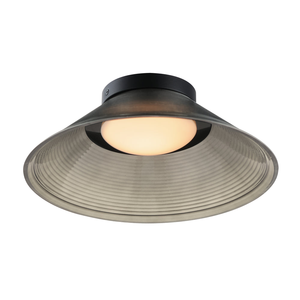 Jensen - 12" Wall Sconce in Smoked / Black by ET2 Lighting