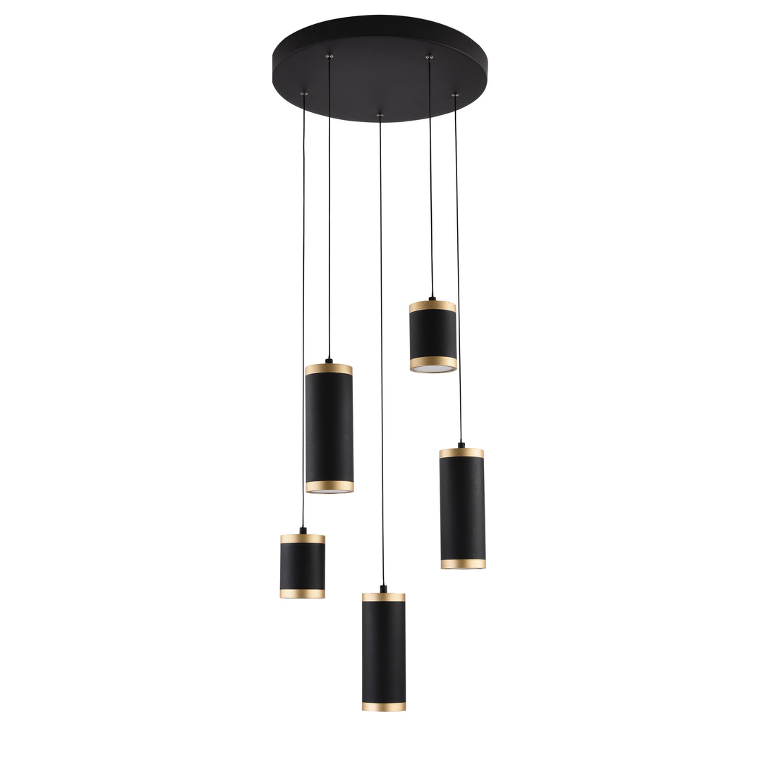 Cuff - Pendant in Black / Gold by ET2 Lighting