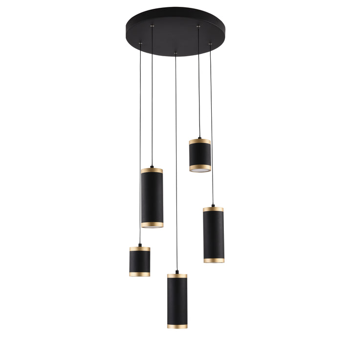 Cuff - Pendant in Black / Gold by ET2 Lighting