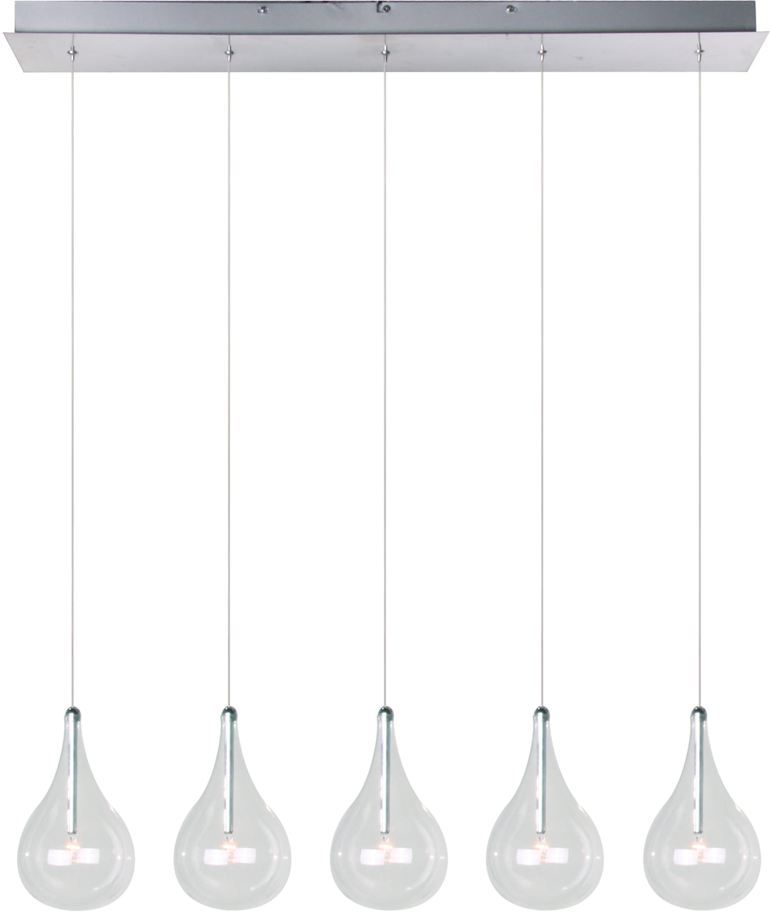 Larmes - Multiple Light Linear Pendant, 30" x 5", by ET2 Lighting