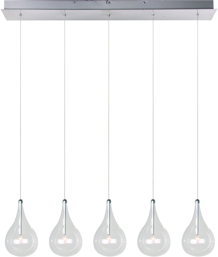 Larmes - Multiple Light Linear Pendant, 30" x 5", by ET2 Lighting
