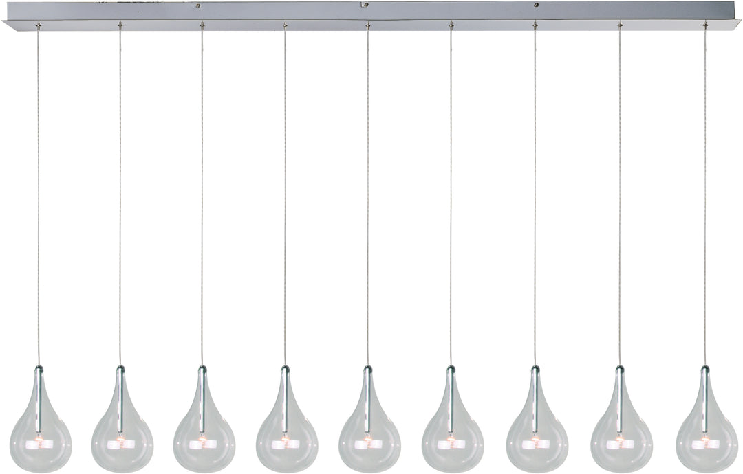 Larmes - Multiple Light Linear Pendant, 56" x 5", by ET2 Lighting