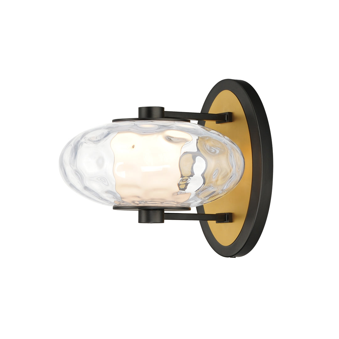 Amulet - 1-Light LED Wall Sconce in Black / Natural Aged Brass by ET2 Lighting