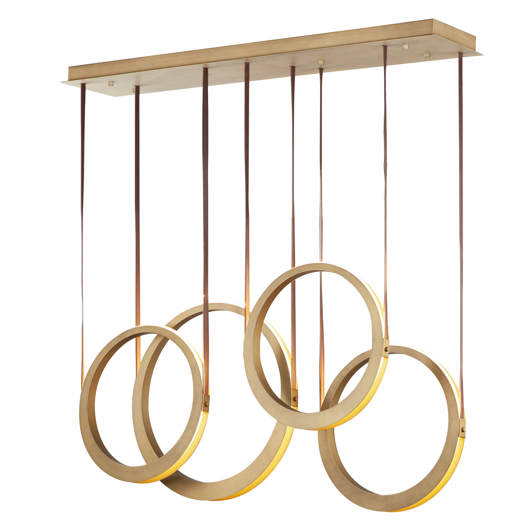Tether - Multiple Light LED Linear Pendant, 49.25", by ET2 Lighting