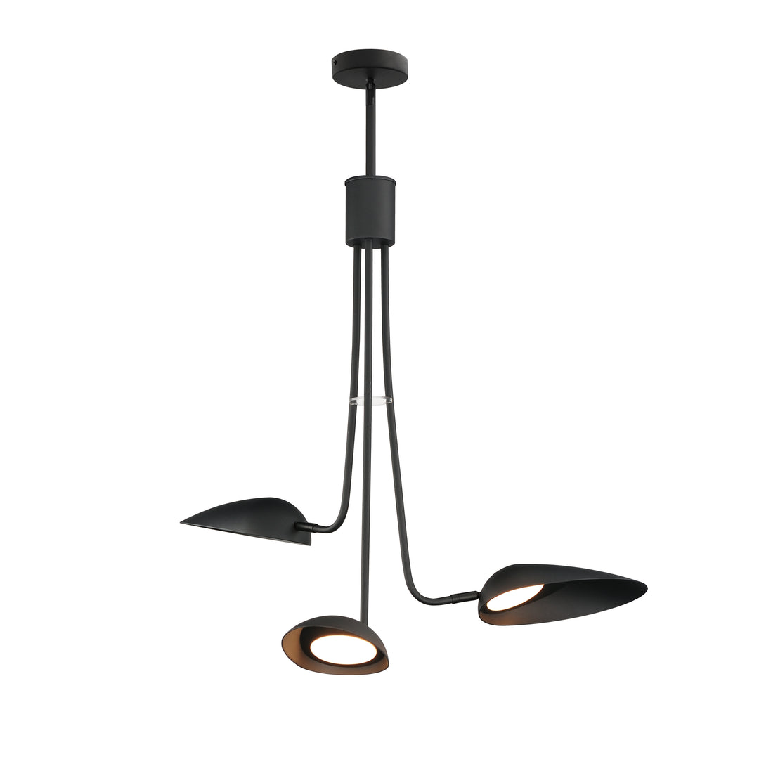 Marsh - 3-Light LED Pendant in Black by ET2 Lighting