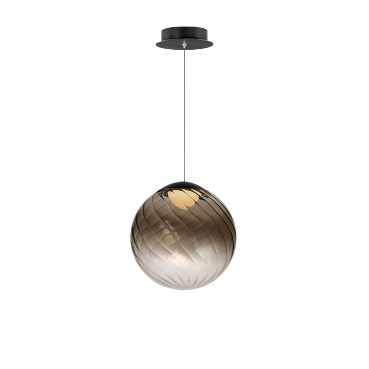 Planetary - 1-Light LED Pendant in Smoke / Black by ET2 Lighting