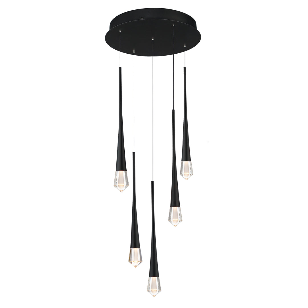 Pierce - LED Pendant in Black by ET2 Lighting