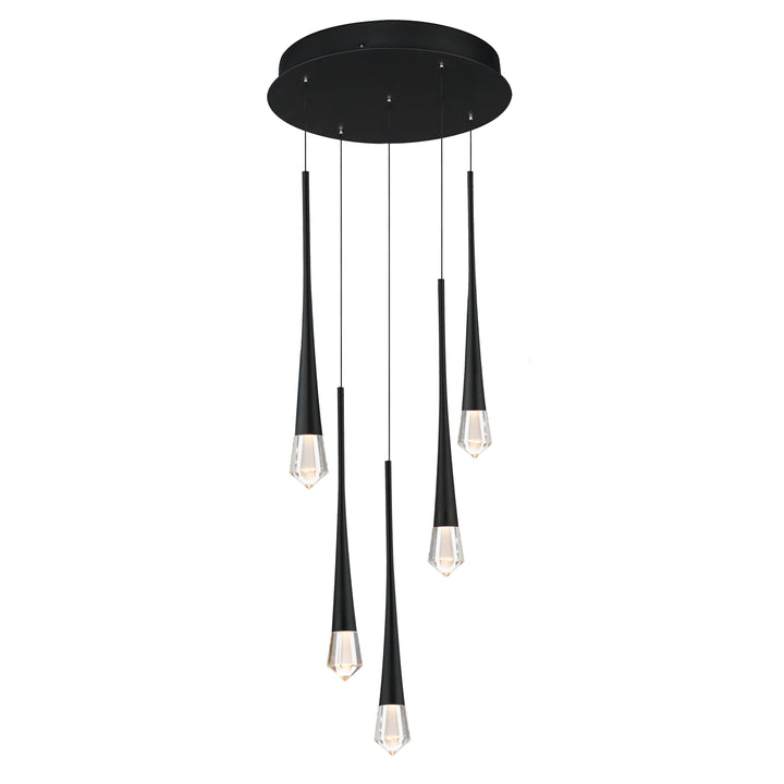 Pierce - LED Pendant in Black by ET2 Lighting